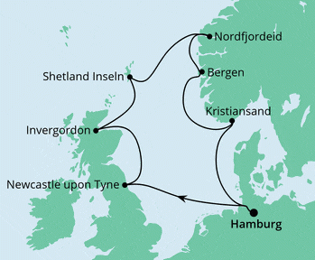 AIDA Norwegen und England