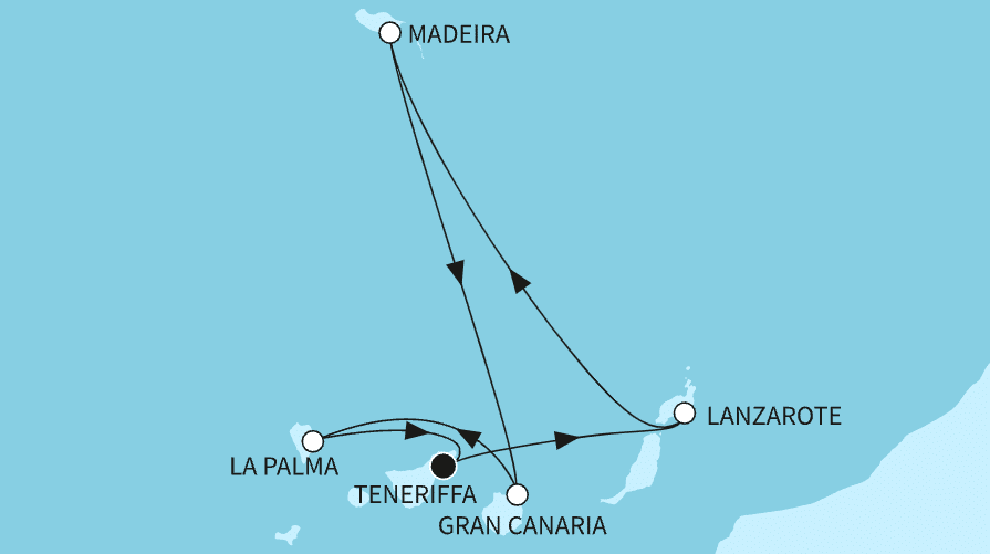 Mein Schiff Kanaren mit Madeira - ab/bis Santa Cruz